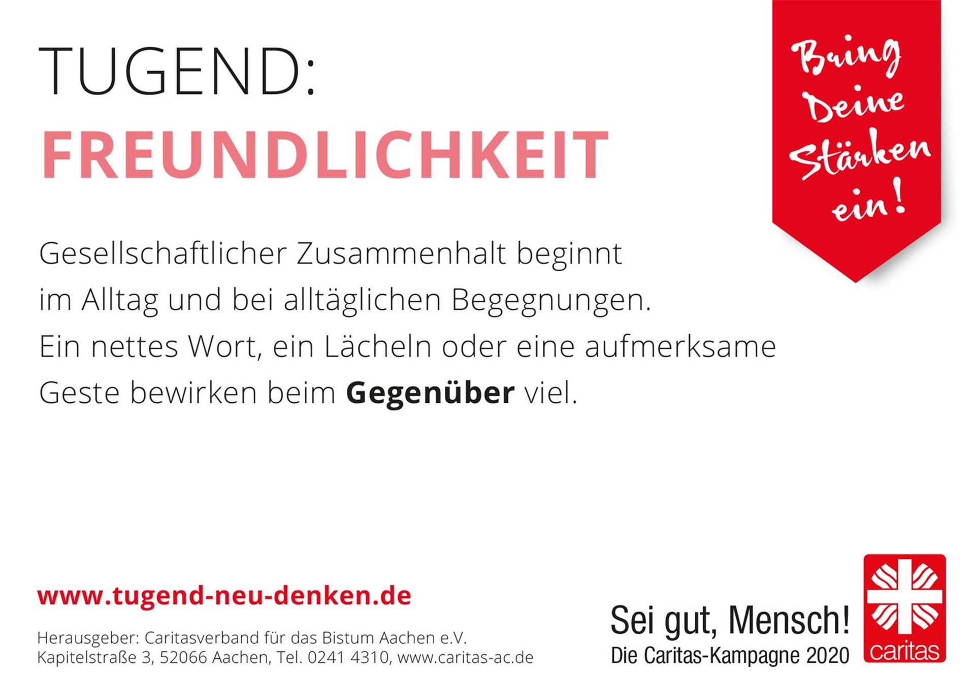 Tugend: Freundlichkeit