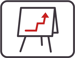 Icon Fortbildungen Flipchart