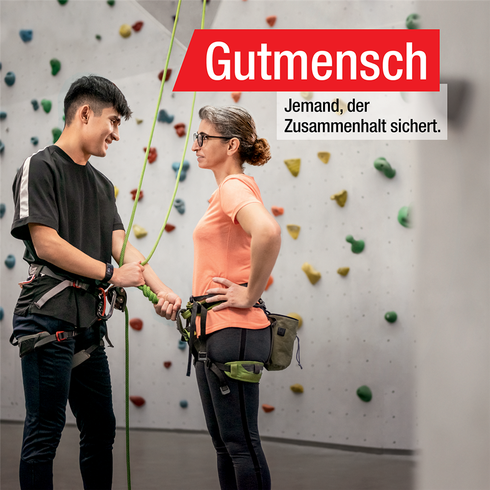 Keyvisual Gutmensch Motiv Klettern - ohne Logo
