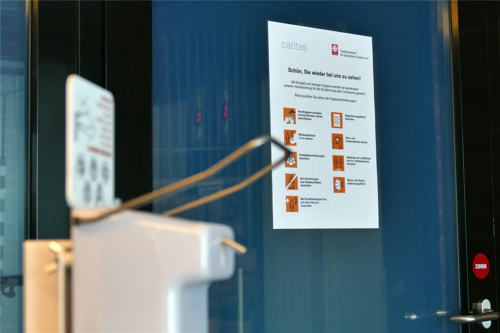 Caritas Hygienekonzept - Schön, Sie wieder bei uns zu sehen! II