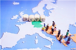 Flüchtlinge auf der Balkanroute auf dem Weg nach Europa