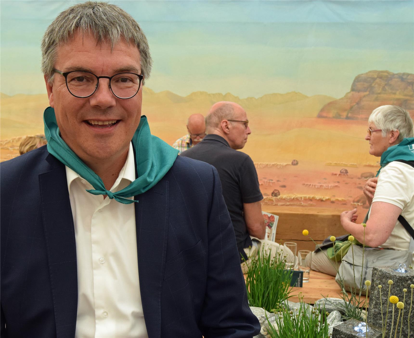 Stephan Jentgens in der Caritas-Pilgerraststätte