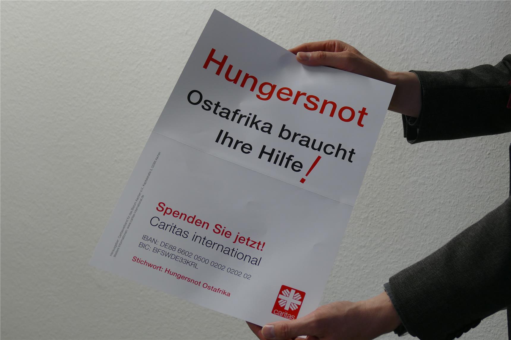 Hungersnot in Ostafrika Plakat