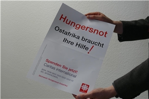 Hungersnot in Ostafrika Plakat