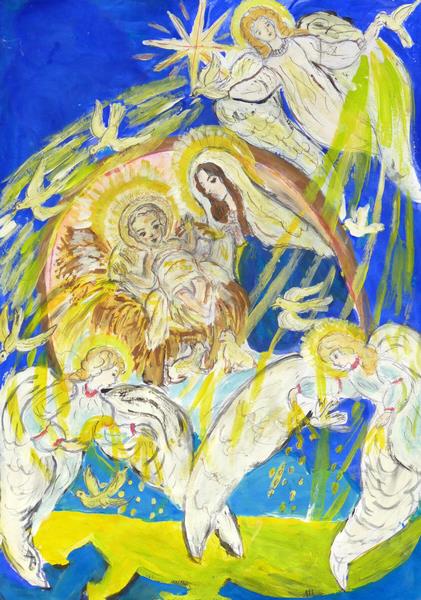 Mutter Gottes mit Kind und Engeln