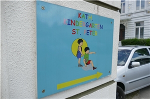 Schild an einer Kita