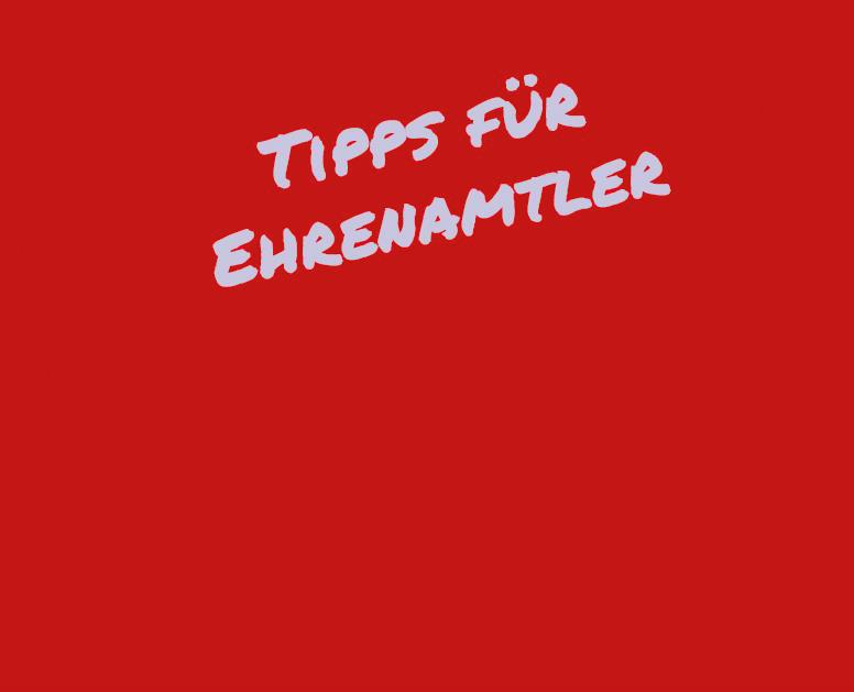 Schriftzug Tipps für Ehrenamtler