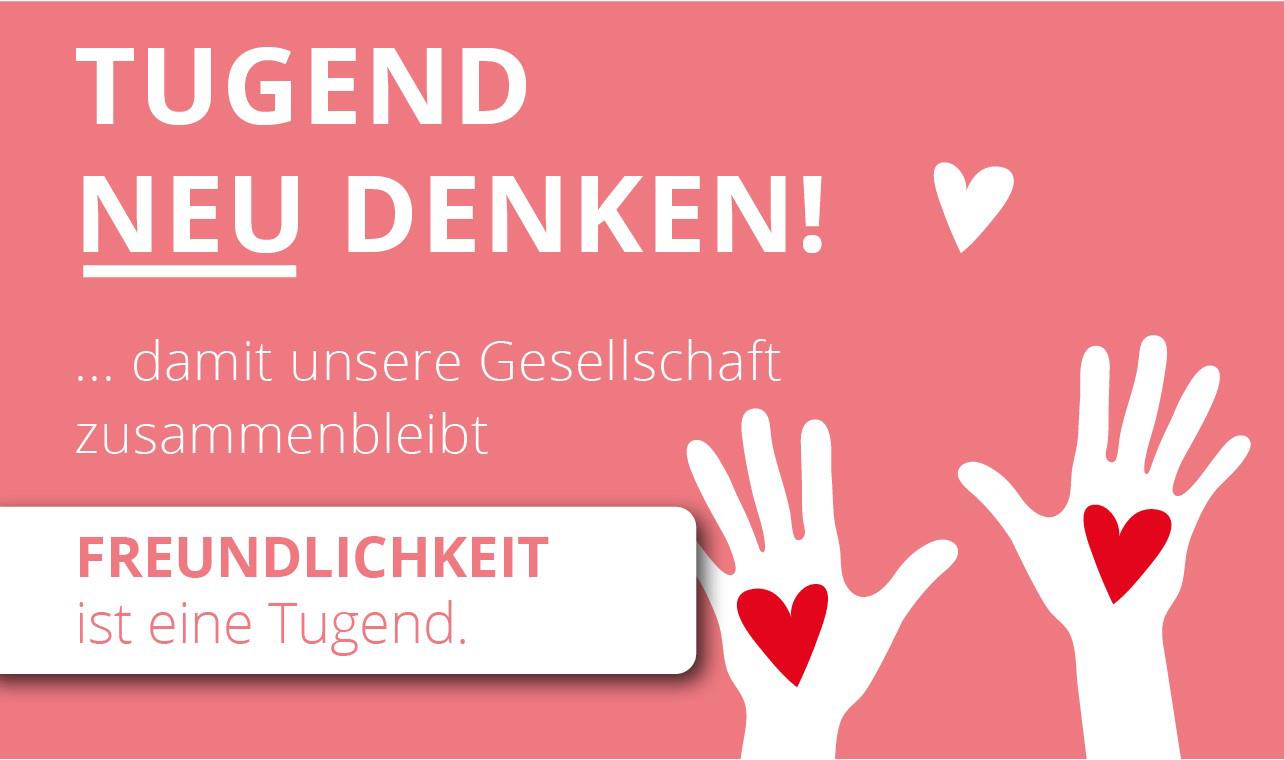 Tugend Freundlichkeit - quer