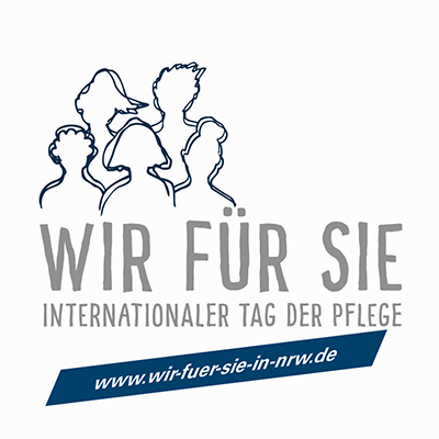 Banner zur Initiative 'Wir für Sie' der LAG Freie Wohlfahrtspflege NRW zum Internationalen Tag der Pflege