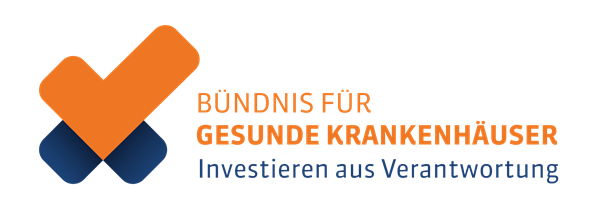 Logo der Kampagne 'Bündnis für gesunde Krankenhäuser - Investieren aus Verantwortung'