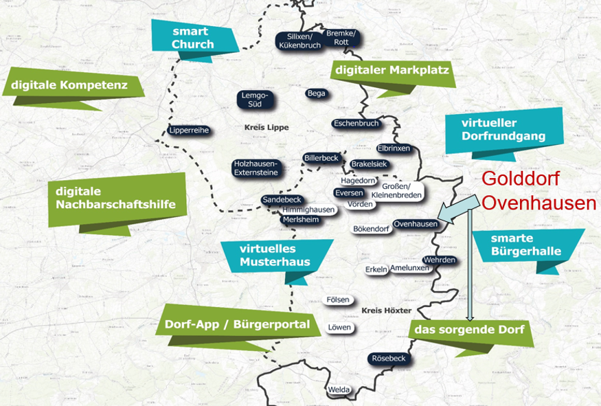 Karte Modelldörfer SCS