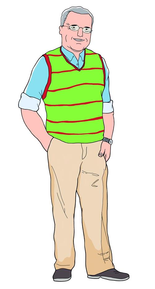 Illustration eines älteren Mannes